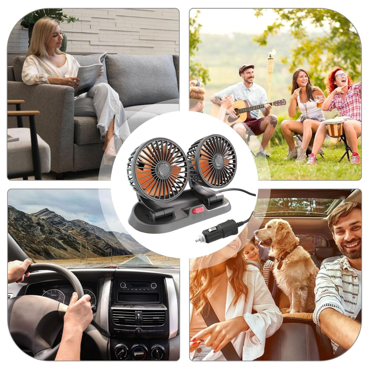 VENTILADOR DUO DE AUTOMOVIL