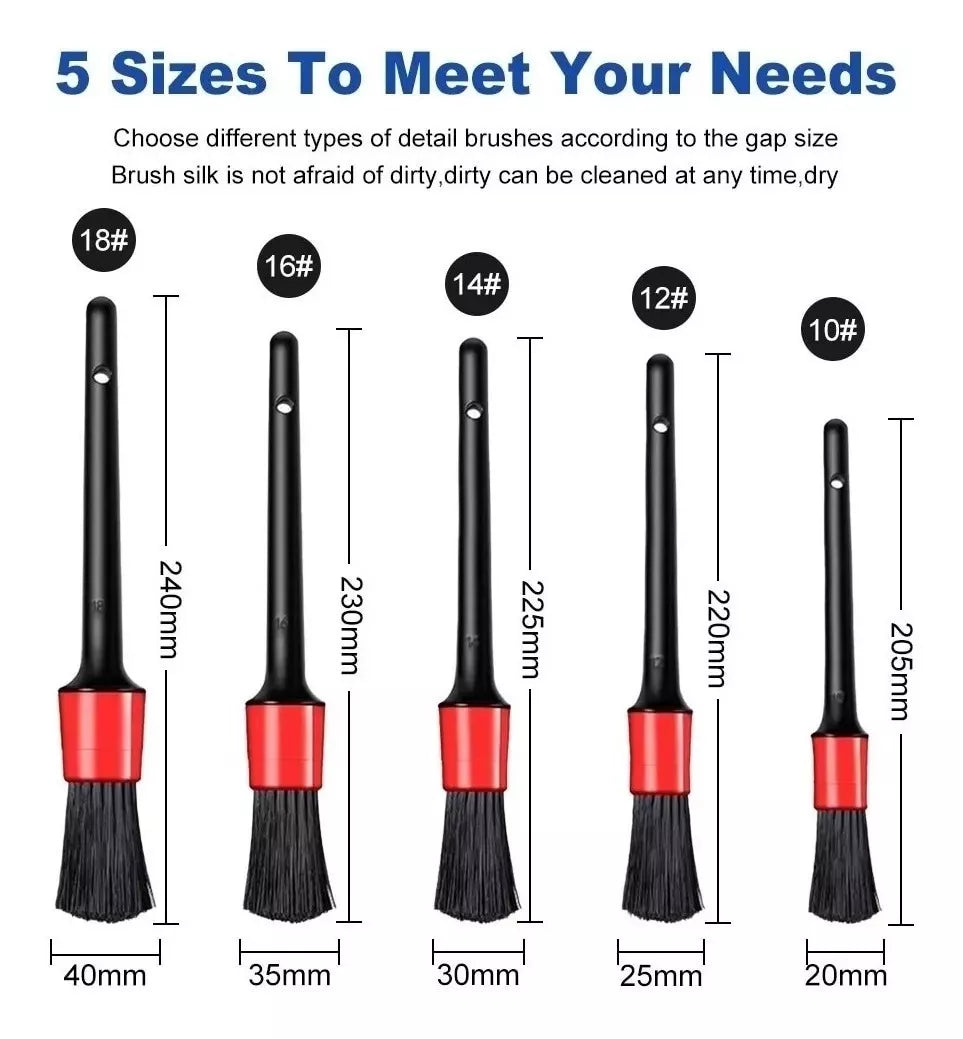 SET 5 PINCELES BROCHAS AUTOMOVIL