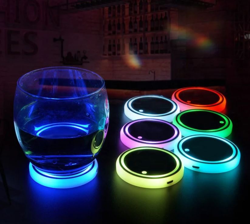 PORTAVASOS LED MULTICOLOR